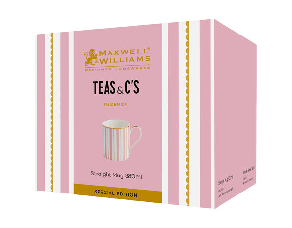 Maxwell & Williams Teas & C's Regency Straight Mug 380ML Pink Gift Boxed image 5