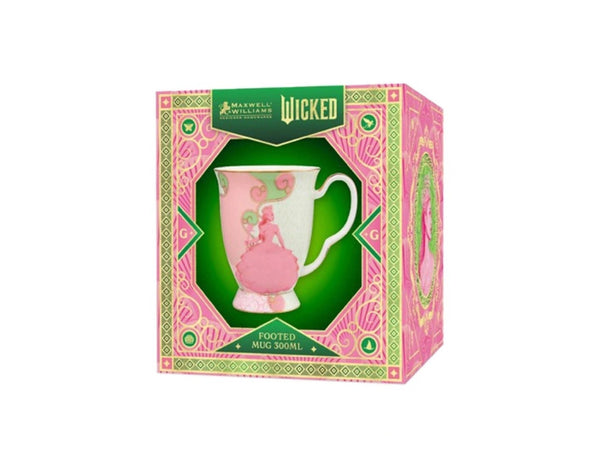 Maxwell & Williams Wicked Pink Goes Good With Green Footed Mug 300ML Glinda Gift Boxed image 2