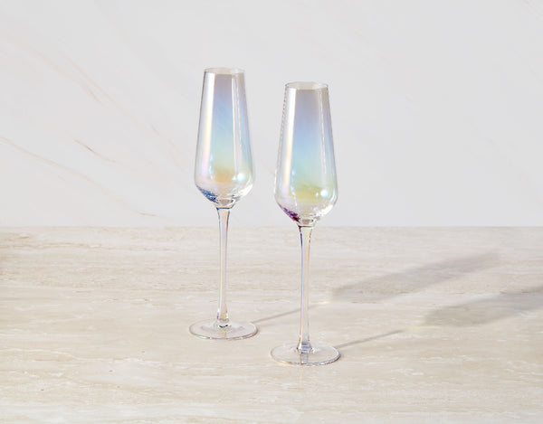 Maxwell & Williams Glamour Flute 230ML Set of 2 Iridescent Gift Boxed image 3