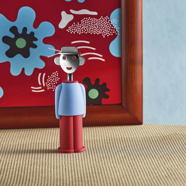 Alessi Alessandro M. Corkscrew Light Blue & Red image 2
