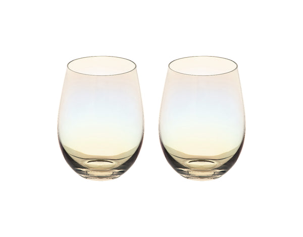 Maxwell & Williams Glamour Stemless Glass 560ML Set of 2 Iridescent Gift Boxed image 1