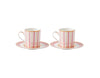 Maxwell & Williams Teas & C's Regency Demi Cup & Saucer 100ML Set of 2 Pink Gift Boxed image 1