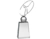 Swatkins Clear Crystal Golf Ball Award with Metal Golfer image 1