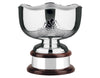 Swatkins Hand Chased with Wavy Edge Silver Plated Trophy Bowl image 1