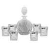 Bohemia Crystal Whisky Set ( 1 Decanter with Sandblasted Rabbit Motif + 6 Tumblers) image 1