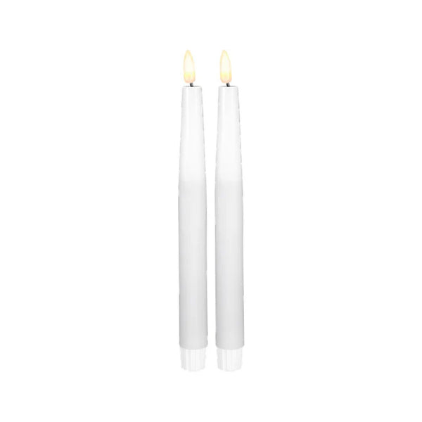 Maxwell & Williams Let's Get Lit LED Flameless Taper Wax Candle 24cm 2pc Natural Gift Boxed image 0