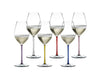 Riedel Fatto A Mano Gift Set Champagne Glass Set of 6 (Blue, Red, Yellow, Pink, White, Violet) image 0