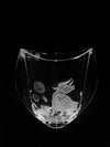 Bohemia Crystal Orbit Vase with Sandblasted Ox Motif image 1