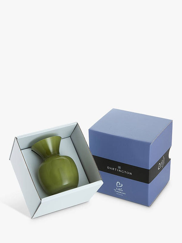 Dartington Olive & White Vase 10.5cm image 3