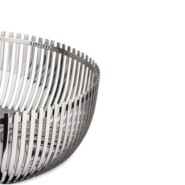 Alessi Pierre Charpin Round Basket - 15cm (Stainless Steel) image 1