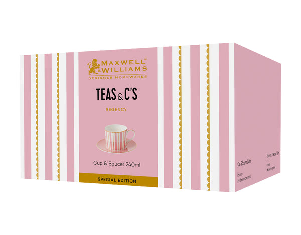 Maxwell & Williams Teas & C's Regency Cup & Saucer 240ML Pink Gift Boxed image 6
