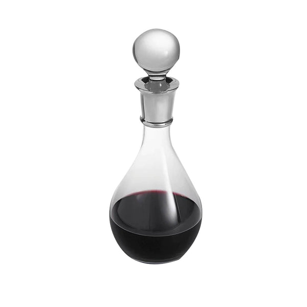 Carrs Silver - Wine Decanter Sterling Silver Plain Crystal image 0