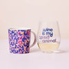 Maxwell & Williams Kasey Rainbow Wild at Heart Mug & Glass Set Leopard Lilac Gift Boxed image 4