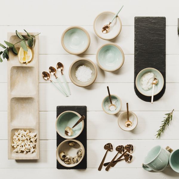 Just Slate 4 Enamel & Rose Gold Spoons image 3