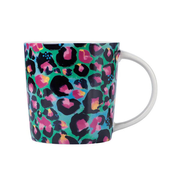 Maxwell & Williams Kasey Rainbow Wild at Heart Mug & Glass Set Leopard Emerald Gift Boxed image 3