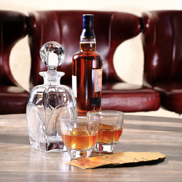 Bohemia Crystal Fjord Whisky Set (1 Decanter + 6 Tumblers) image 1