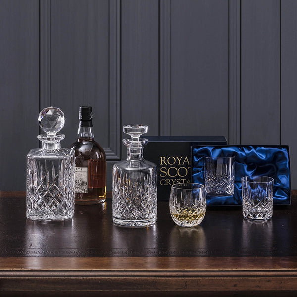 Royal Scot London Whisky Set - Square Spirit Decanter & 2 Crystal Whisky Tumblers image 3