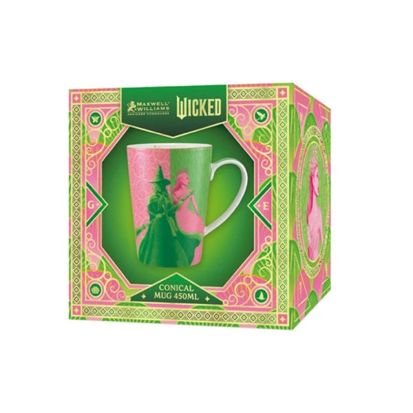 Maxwell & Williams Wicked Magical Conical Mug 450ML Pink & Green Forever Gift Boxed image 3