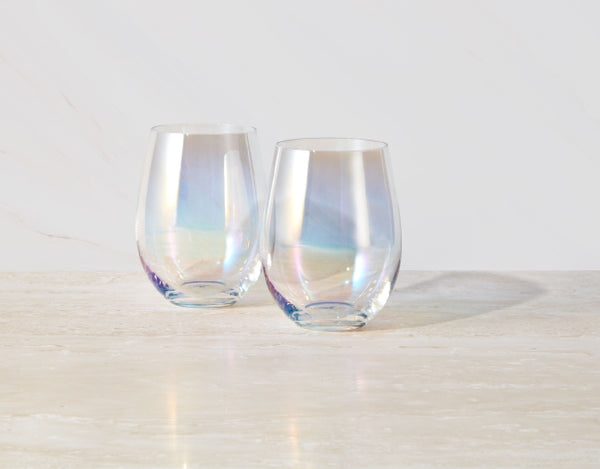 Maxwell & Williams Glamour Stemless Glass 560ML Set of 2 Iridescent Gift Boxed image 2