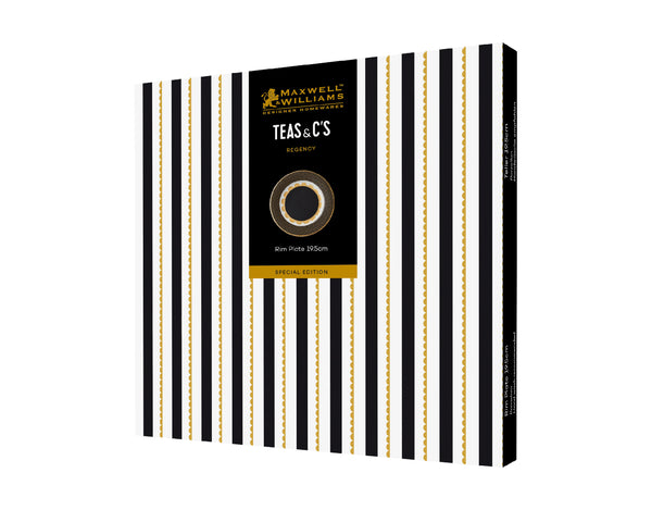 Maxwell & Williams Teas & C's Regency Rim Plate 19.5cm Black Gift Boxed image 3