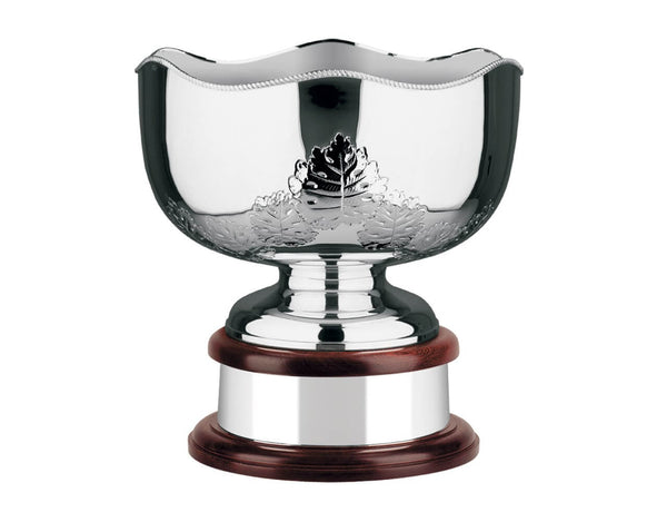 Swatkins Hand Chased with Wavy Edge Silver Plated Trophy Bowl image 0