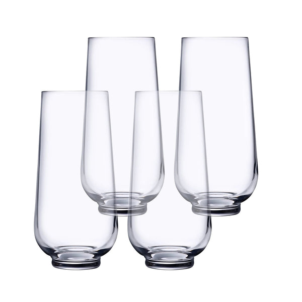 Nude Hepburn Long Drink Clear Glasses (Set of 4) image 0