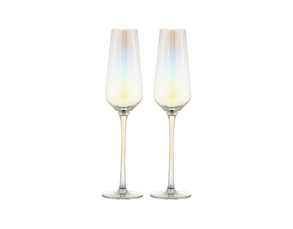 Maxwell & Williams Glamour Flute 230ML Set of 2 Iridescent Gift Boxed image 0