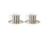 Maxwell & Williams Teas & C's Regency Demi Cup & Saucer 100ML Set of 2 Black Gift Boxed image 1