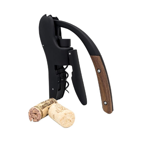 Vin Bouquet Lever Corkscrew Black + Walnut image 1