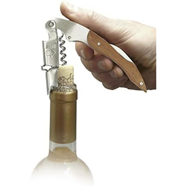 Vin Bouquet Bamboo Corkscrew - 2 Lever Corkscrew Beige image 2