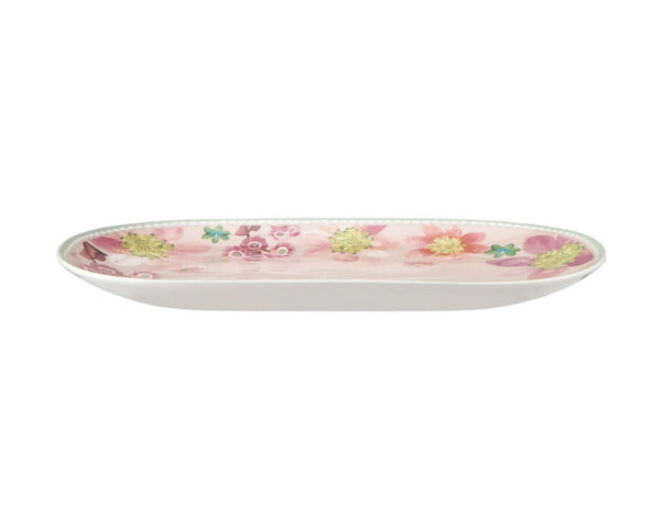 Maxwell & Williams Primula Oval Platter 37x23cm Pink Gift Boxed image 1
