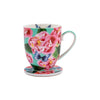 Maxwell & Williams Gabby Malpas Posey Mug & Coaster Set Camellia Dreams Gift Boxed image 0