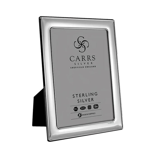 Carrs Silver - Plain Sterling Silver Photo Frame With Wood Back 5" x 3.5" image 0