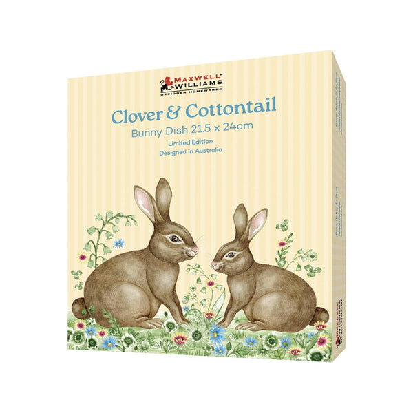 Maxwell & Williams Clover & Cottontail Bunny Dish 21.5x24cm Gift Boxed