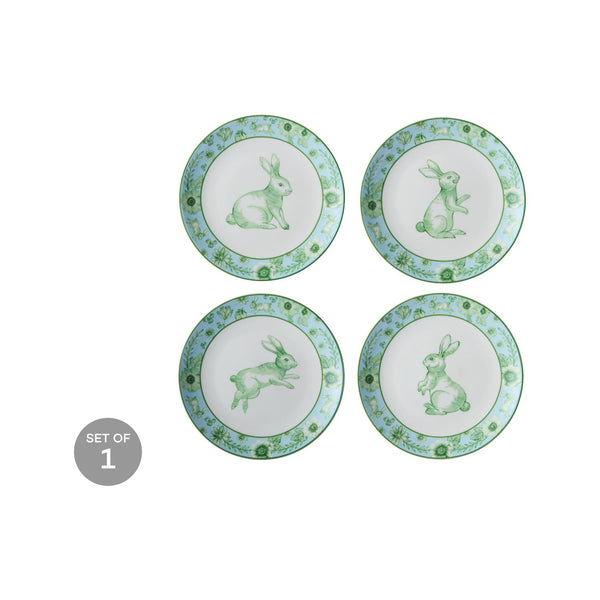 Maxwell & Williams Clover & Cottontail Set of 4 Plates 20cm Assorted Gift Boxed