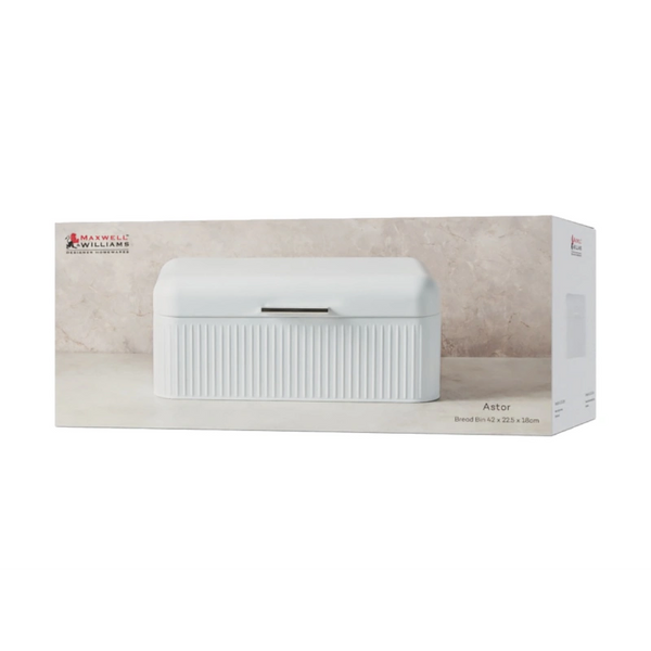Maxwell & Williams Astor Bread Bin 42x22.5x18cm White Gift Boxed