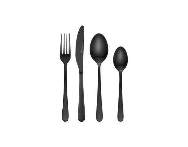 Maxwell & Williams Lume 16pcs Cutlery Set Black Gift Boxed