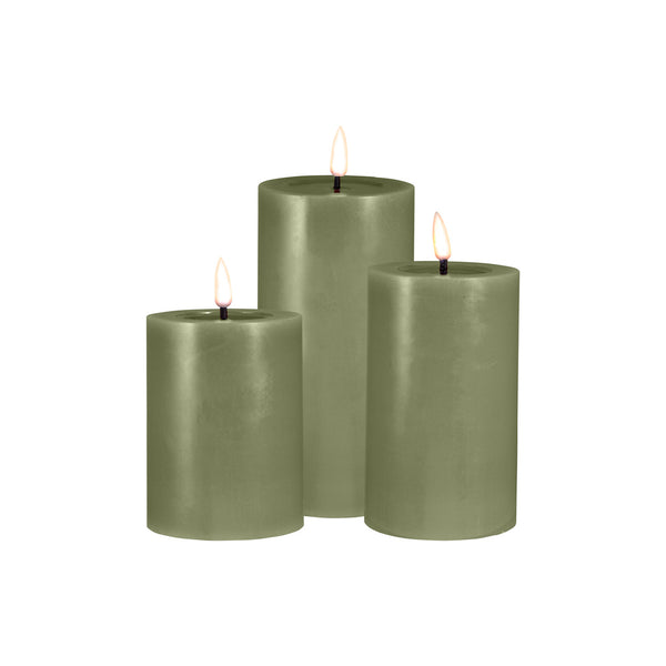 Maxwell & Williams Let's Get Lit LED Flameless Candle 7.5cm Set of 3 Pine Gift Boxed
