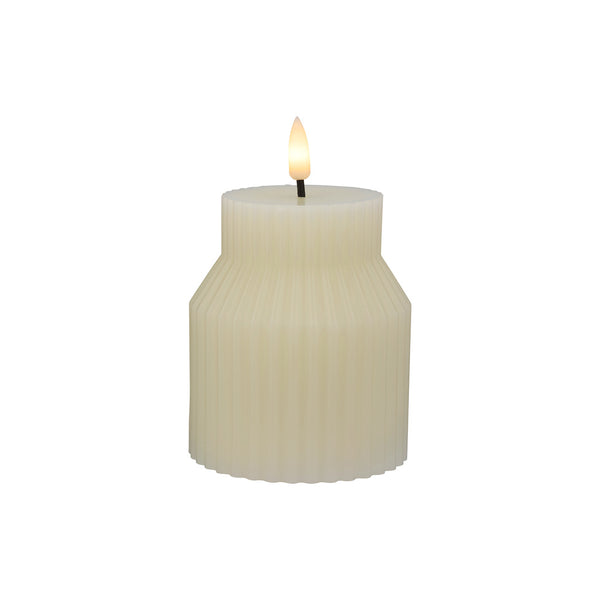 Maxwell & Williams Let's Get Lit Linea LED Sculptural Wax Candle 8.5x10cm Soy Gift Boxed