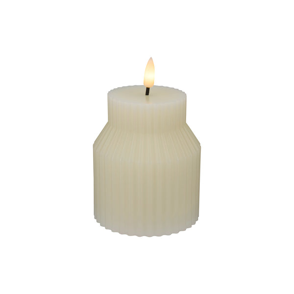 Maxwell & Williams Let's Get Lit Linea LED Sculptural Wax Candle 8.5x10cm Soy Gift Boxed