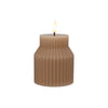 Maxwell & Williams Let's Get Lit Linea LED Sculptural Wax Candle 8.5x10cm Taupe Gift Boxed
