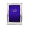 L Silver - Silver Plated Steel Photo Frame With Bead Pattern