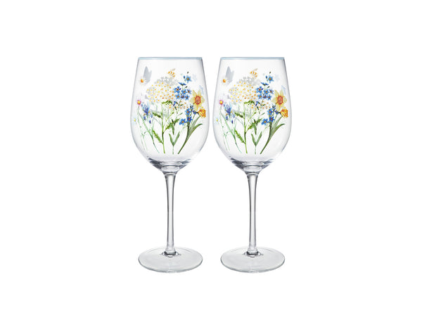 Maxwell & Williams Fluttering Meadow Wine Glass Set of 2 Gift Boxed