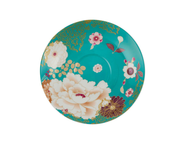 Maxwell & Williams Kimono Breakfast Cup & Saucer 480ML Teal Gift Boxed