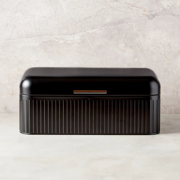 Maxwell & Williams Astor Bread Bin 42x22.5x18cm Black Gift Boxed