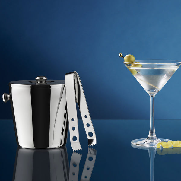 Maxwell & Williams Cocktail & Co Ice Bucket 1.2L With Lid & Tongs Stainless Steel Gift Boxed