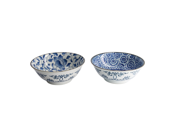 Maxwell & Williams Tokyo Design Haru Blue Bowl Giftset 2pc 19x8cm Blue Gift Boxed