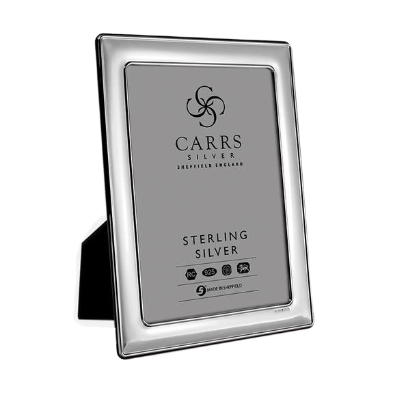 Carrs Silver - Plain Sterling Silver Photo Frame With Grey Velvet Back image 0
