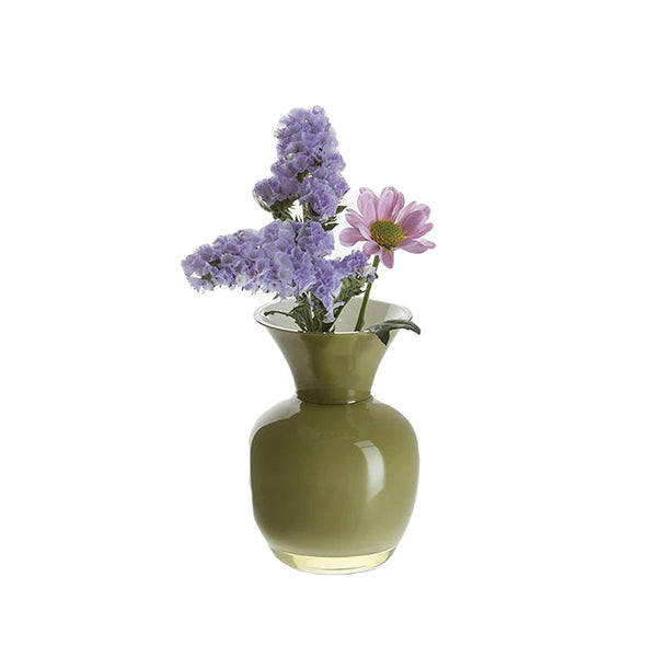 Dartington Olive & White Vase 10.5cm image 0