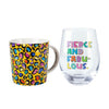 Maxwell & Williams Kasey Rainbow Wild at Heart Mug & Glass Set Wild Yellow Gift Boxed image 1